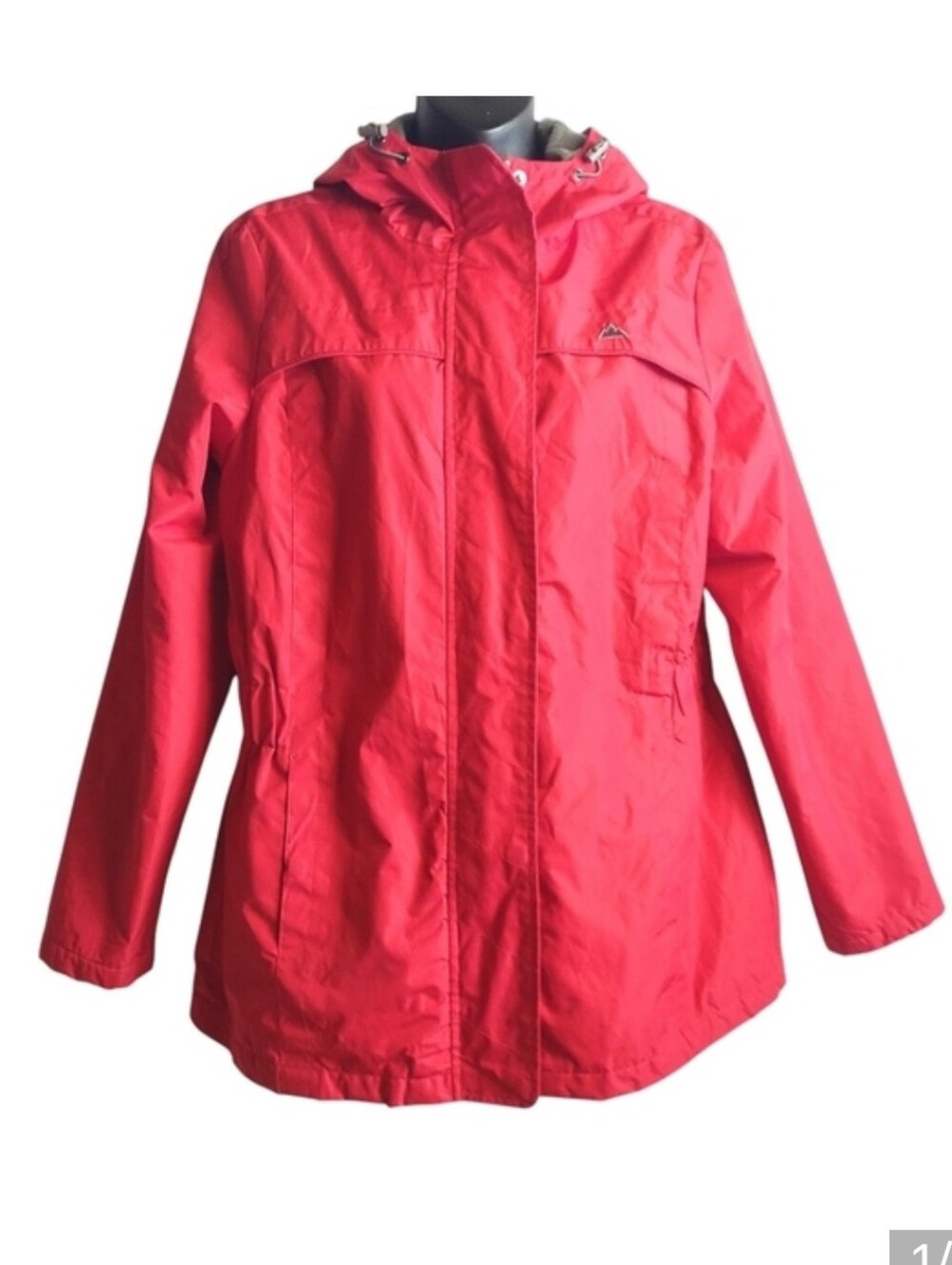 SNOZU Platinum Collection Women's Red Hooded Fleece Lined Winter Jacket Size M